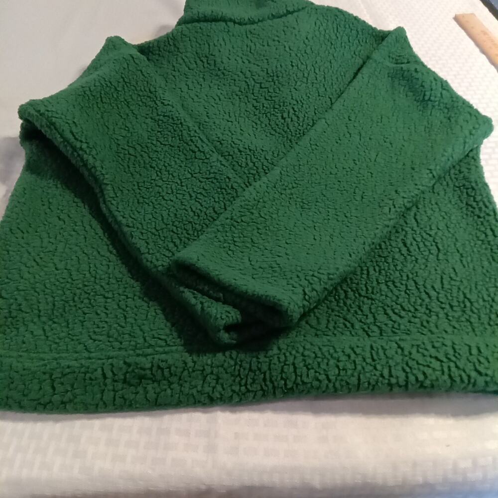 J Crew Sweater Mens Large Green Pullover Fleece 1/4 Zip Golf Sweatshirt Knit - Picture 8 of 8
